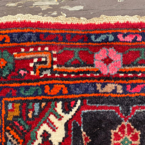 Vintage Rug, 2' 3 x 3' 9 Dark Blue