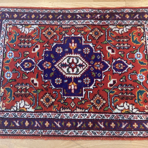 Vintage Rug, 1' 8 x 2' 5 Red