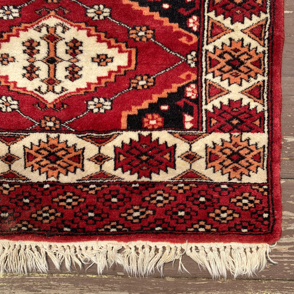 Vintage Rug, 2' 1 x 3' 7 Red