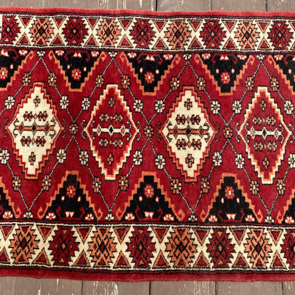 Vintage Rug, 2' 1 x 3' 7 Red
