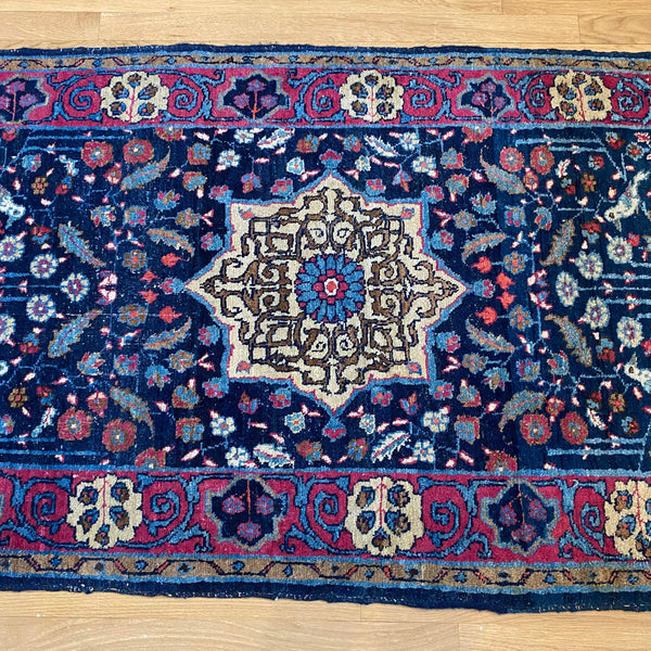 Vintage Rug, 2' 11 x 5' Blue