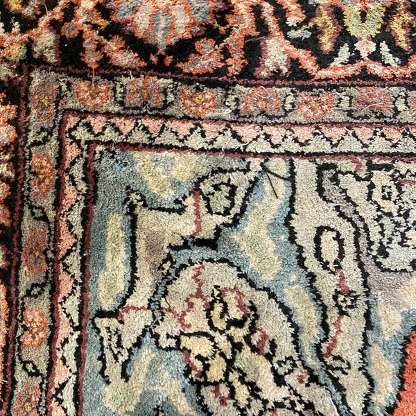 Vintage Rug, 3' x 5' 1 Dark Pink