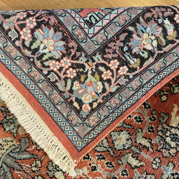 Vintage Rug, 3' x 5' 1 Dark Pink