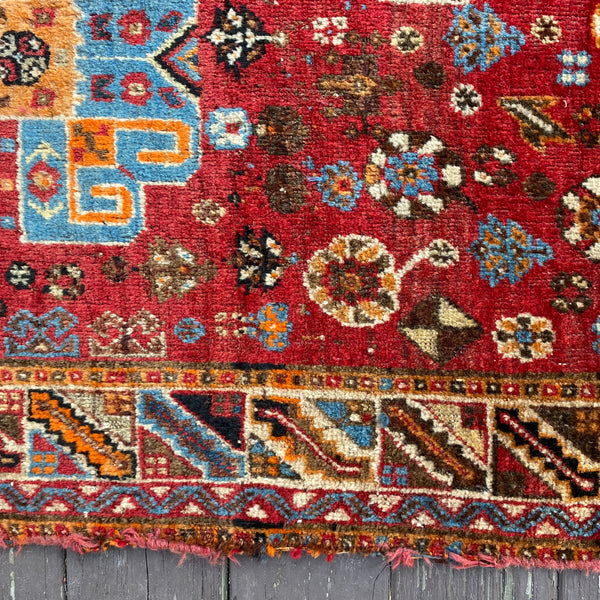 Vintage Rug, 5' 1 x 7' 8 Red