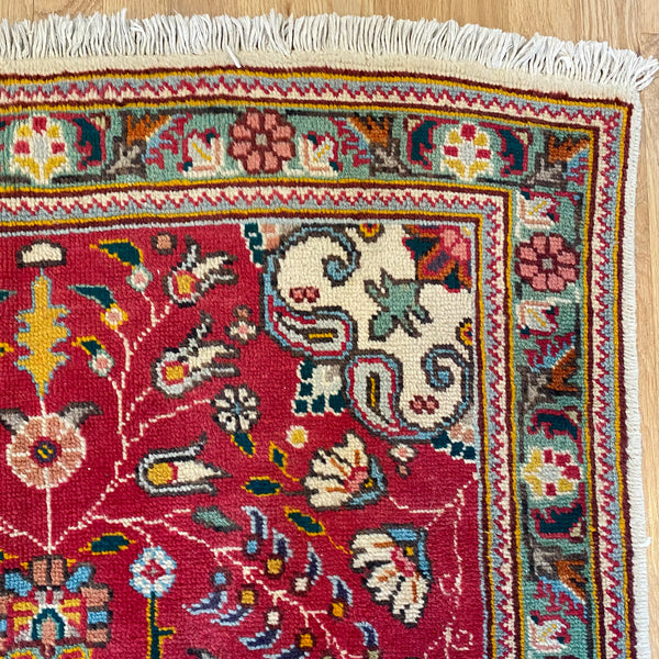 Vintage Rug, 3' 1 x 4' 9 Red