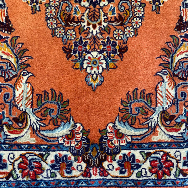 Vintage Rug, 2' 3 x 3' 2 Red Orange