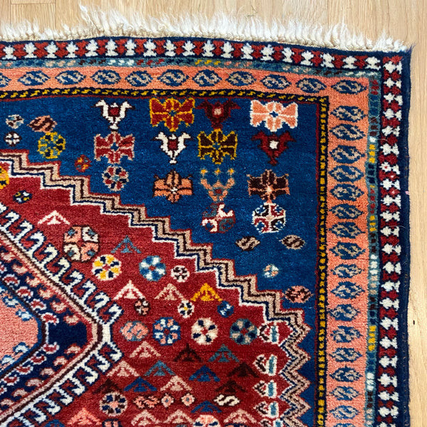 Vintage Rug, 3' 7 x 5' Blue