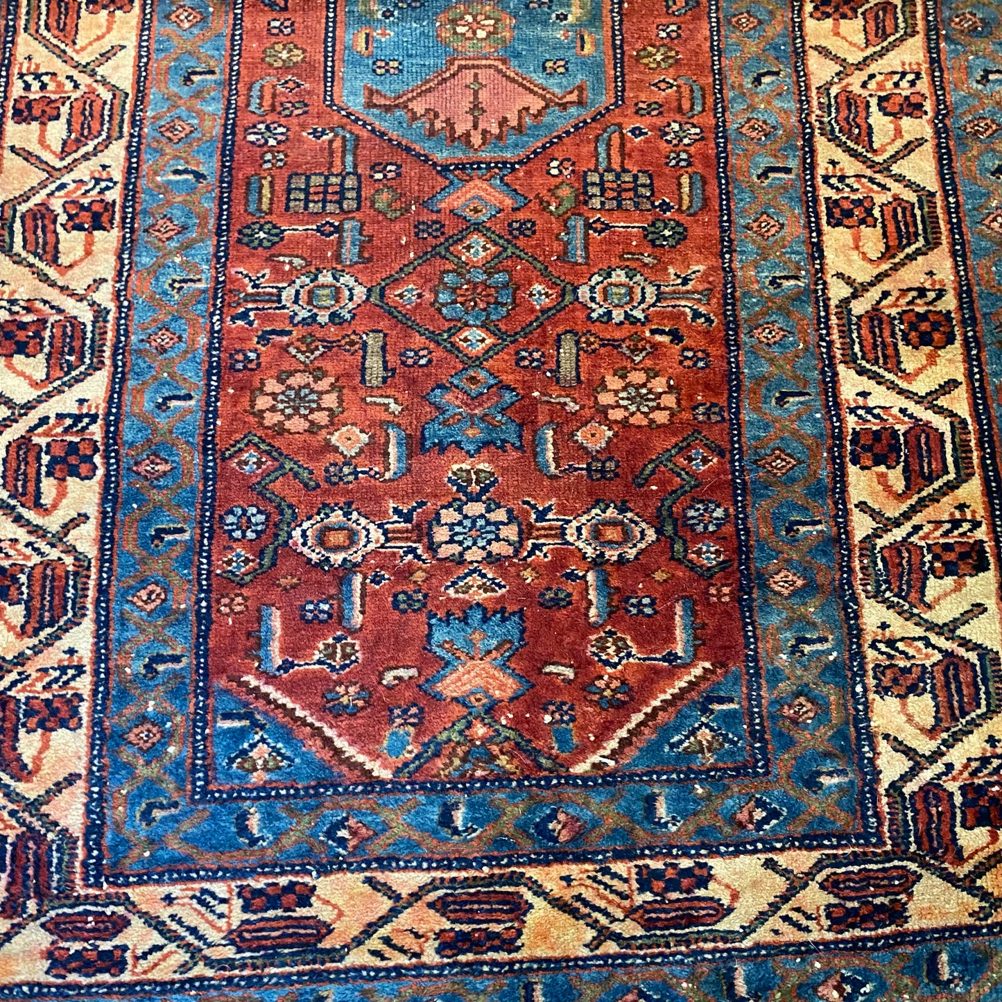 Vintage Rug, 3' x 4' 9 Red