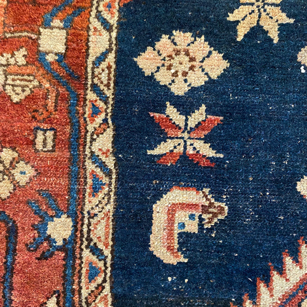 Vintage Rug, 3' 6 x 5' 5 Blue