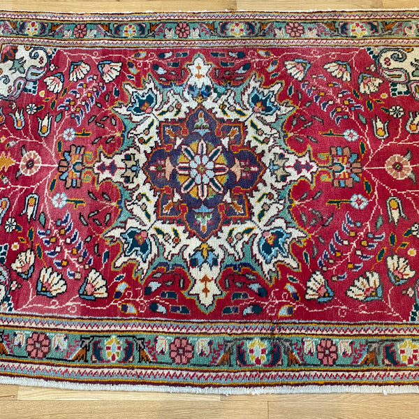 Vintage Rug, 3' 1 x 4' 9 Red