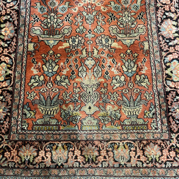 Vintage Rug, 3' x 5' 1 Dark Pink