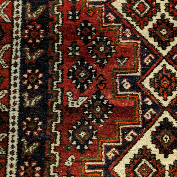 Vintage Rug, 3' 3 x 4' 8 Blue Tribal - Jessie's Oriental Rugs