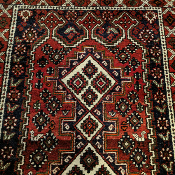 Vintage Rug, 3' 3 x 4' 8 Blue Tribal - Jessie's Oriental Rugs