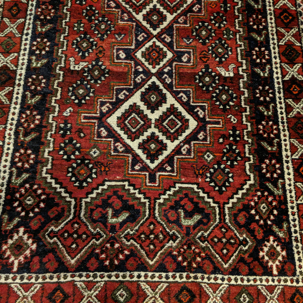 Vintage Rug, 3' 3 x 4' 8 Blue Tribal - Jessie's Oriental Rugs