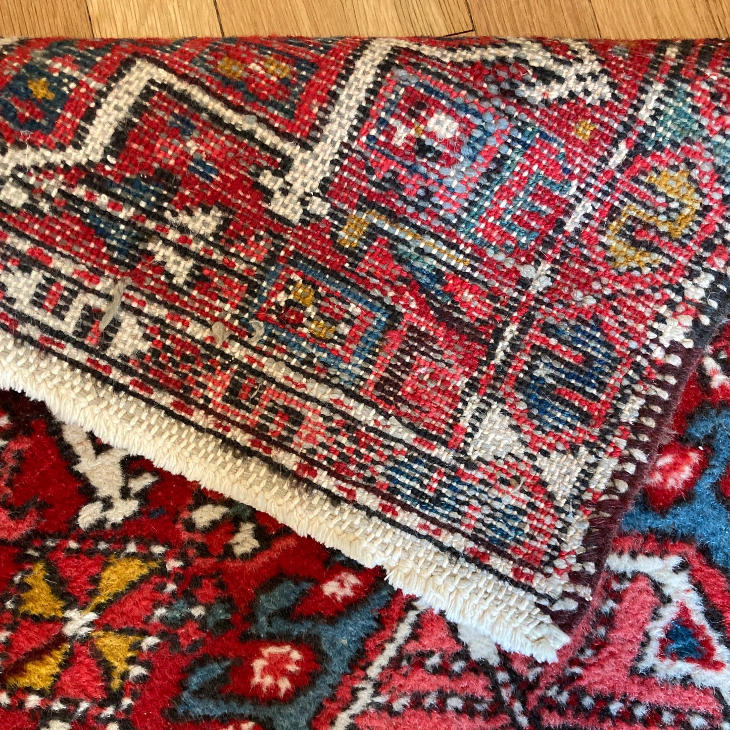 Vintage Rug, 2' x 3' 7 Red