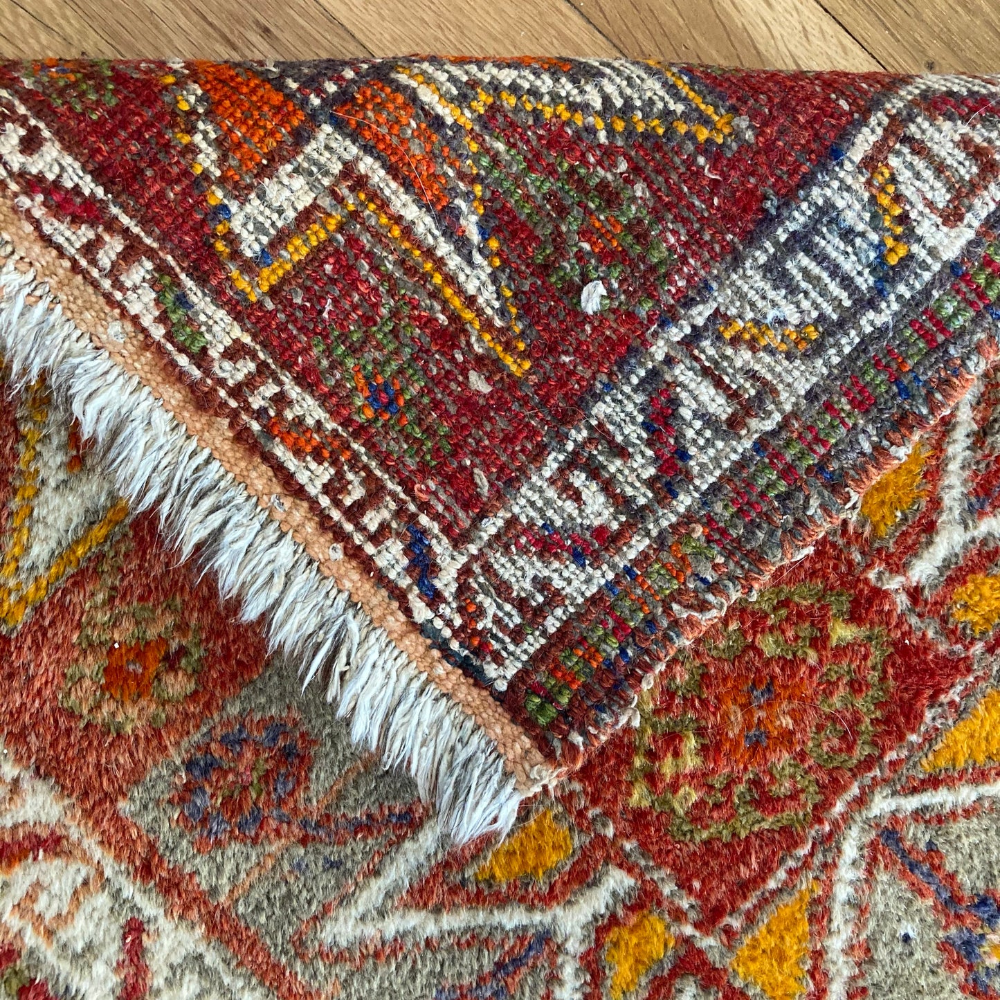 Turkish Rug, 1' 8 x 3' 1 Red Brown Yastik - Jessie's Oriental Rugs