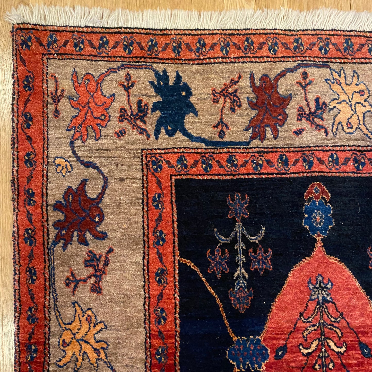 Vintage Rug, 3' 6 x 4' 10 Blue