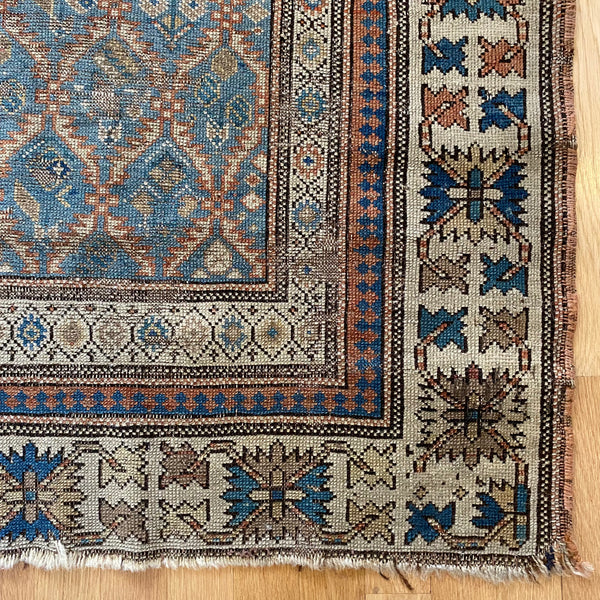 Antique Rug, 3' x 6' 4 Blue