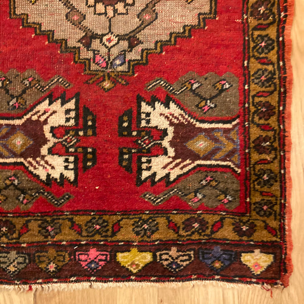 Turkish Rug, 1' 8 x 2' 11 Red