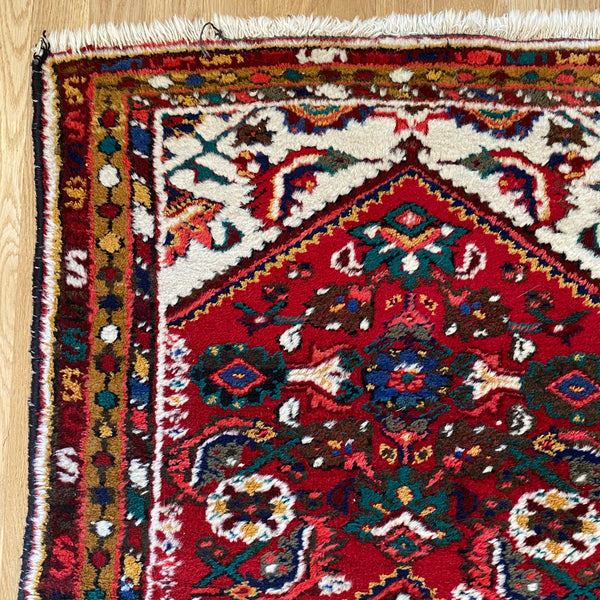 Vintage Rug, 2' 5 x 4' Red