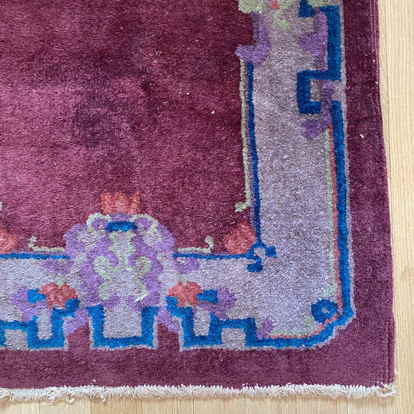 Vintage Rug, 2' x 4' Magenta