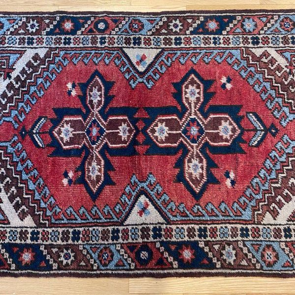 Vintage Rug, 2' 5 x 4' 2 Red