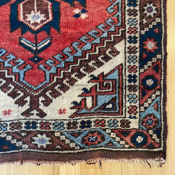 Vintage Rug, 2' 5 x 4' 2 Red