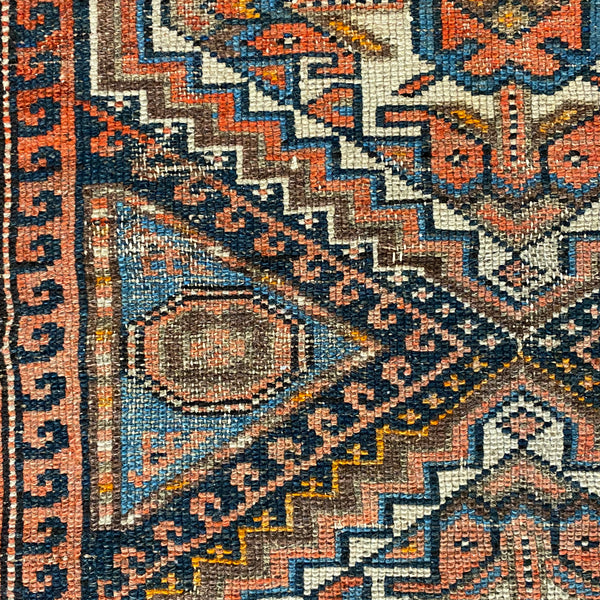 Antique Rug, 3' 5 x 5' 9 Blue