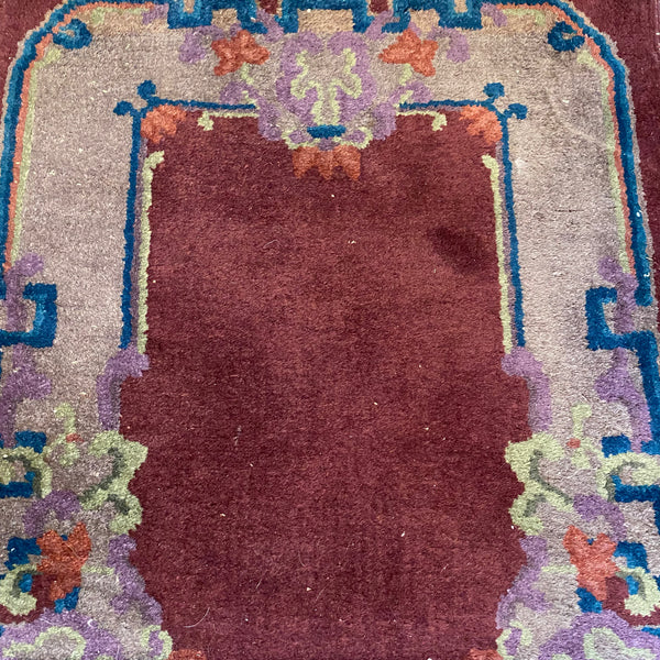 Vintage Rug, 2' x 3' 11 Magenta