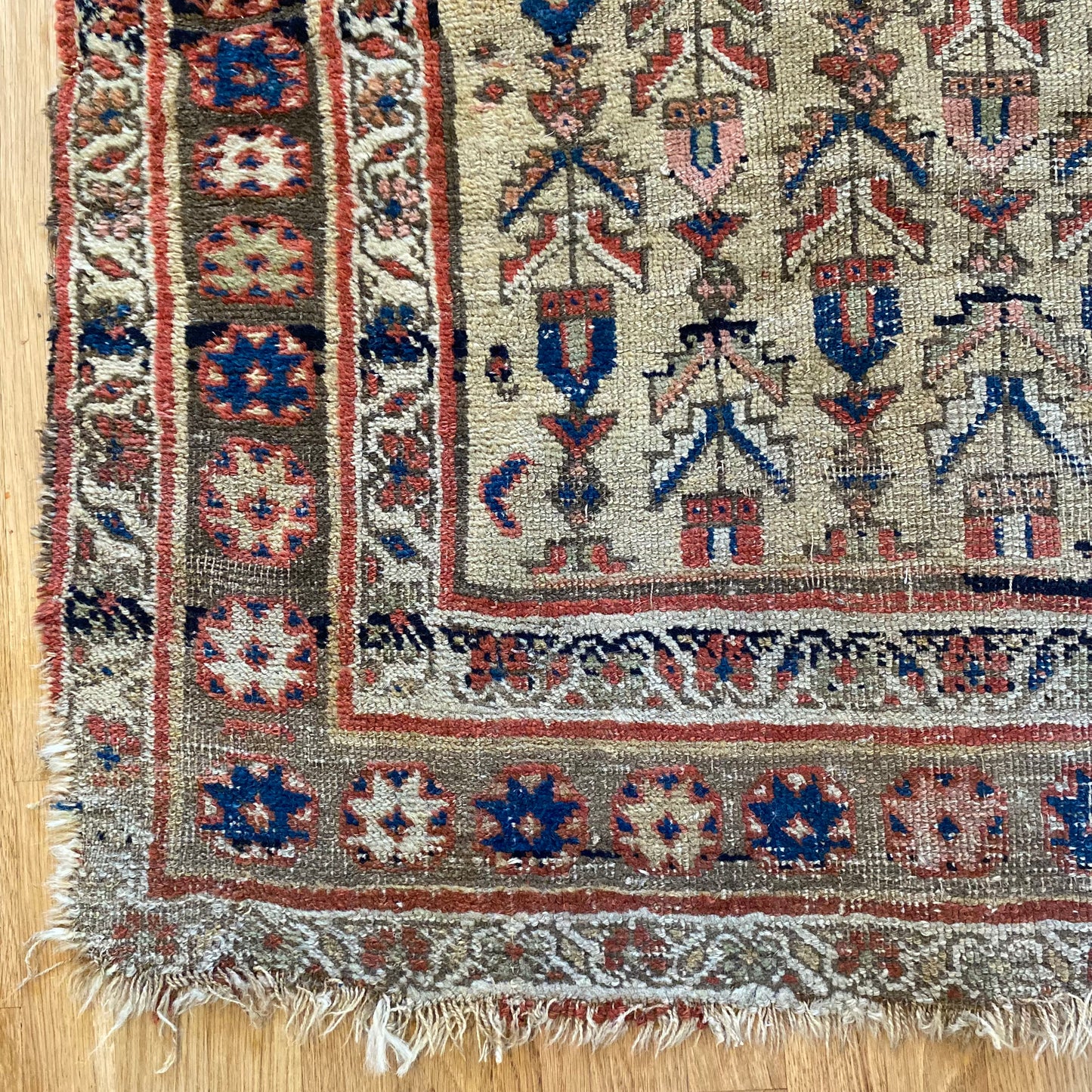 Antique Rug, 3' 10 x 7' 9 Soft Gold
