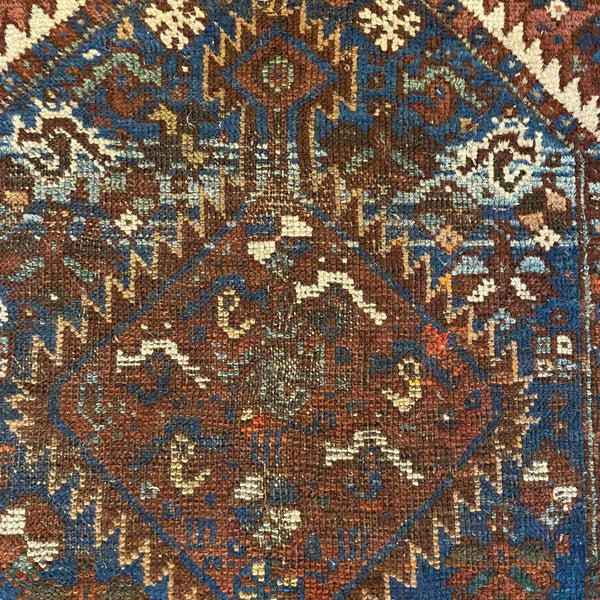 Vintage Rug, 3' 2 x 4' 7 Red Brown