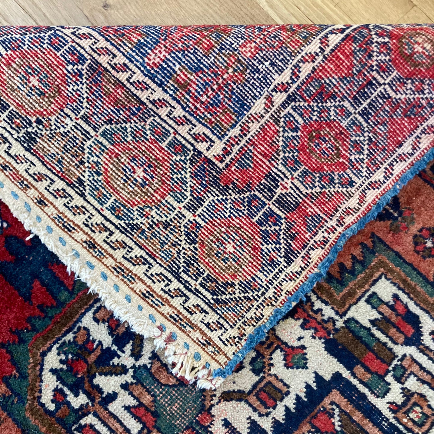 Vintage Rug, 3' 5 x 4' 5 Red