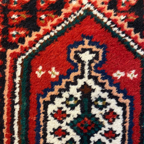 Vintage Rug, 1' 5 x 2' 1 Dark Blue Black