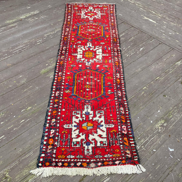 Vintage Rug, 2' 3 x 7' 7 Red