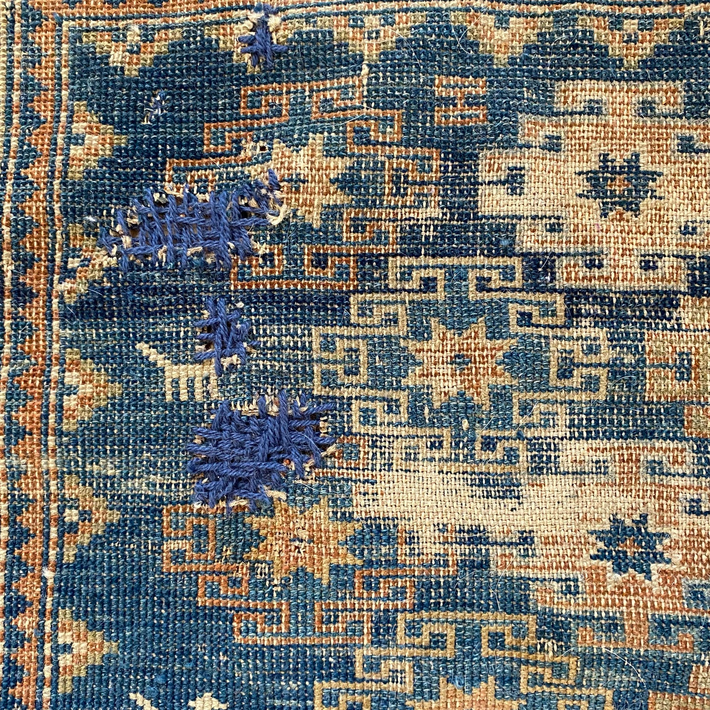 Antique Rug, 3' 6 x 5' 2 Blue