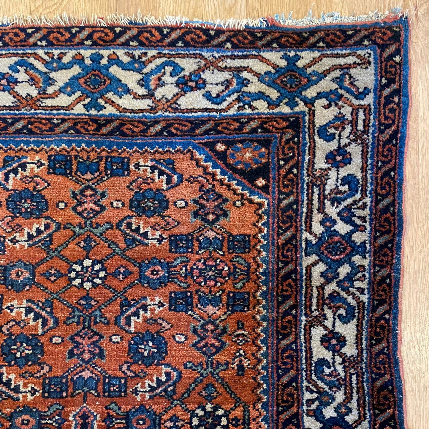 Vintage Rug, 2' 9 x 4' 3 Red Orange