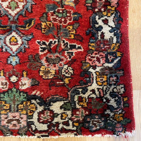 Vintage Rug, 2' x 2' 10 Red