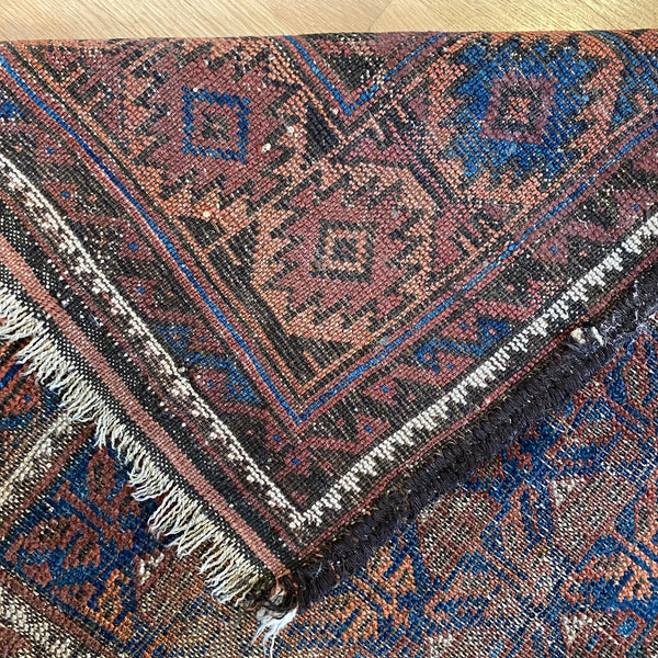 Antique Rug, 2' 10 x 5' 5 Blue