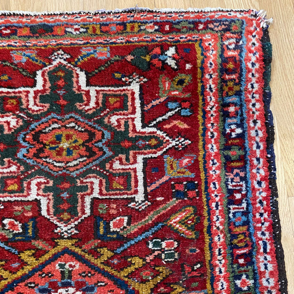 Vintage Rug, 2' 2 x 2' 10 Red