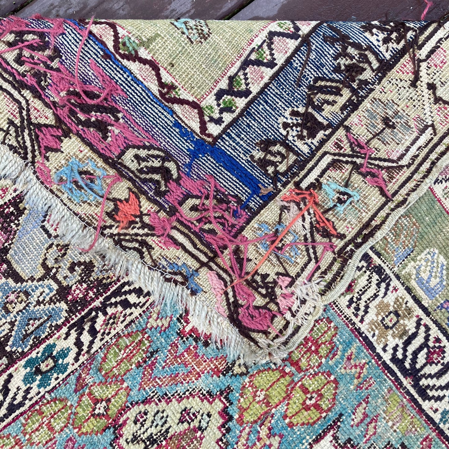Antique Rug, 4' 6 x 8' 6 Blue