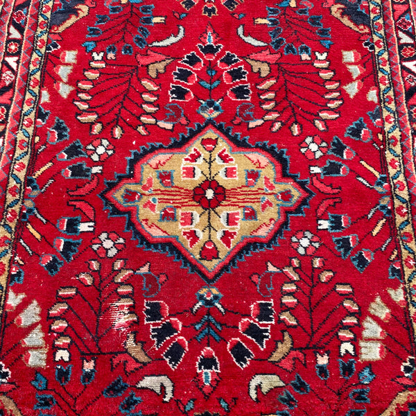 Vintage Rug, 3' 8 x 4' 11 Red