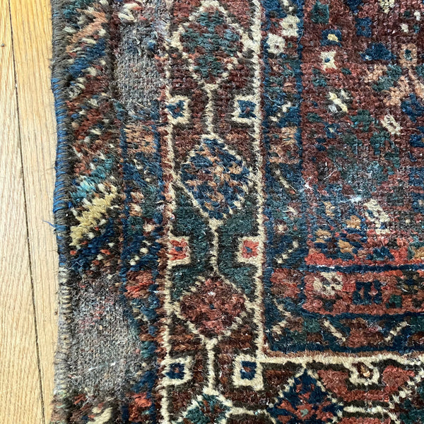 Vintage Rug, 3' 2 x 4' 7 Red Brown