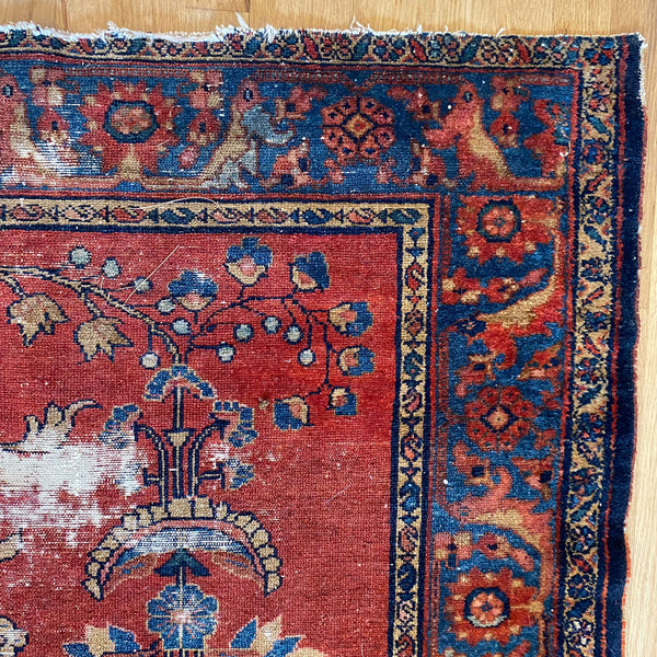 Vintage Rug, 5' x 6' 6 Dark Pink