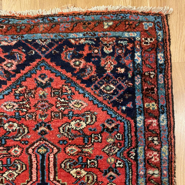 Vintage Rug, 2' 8 x 3' 10 Red