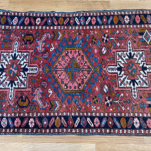 Vintage Rug, 2' 6 x 4' 2 Red