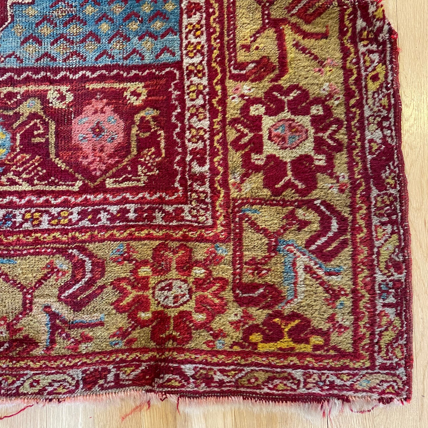 Vintage Rug, 3' 5 x 5' 4 Red