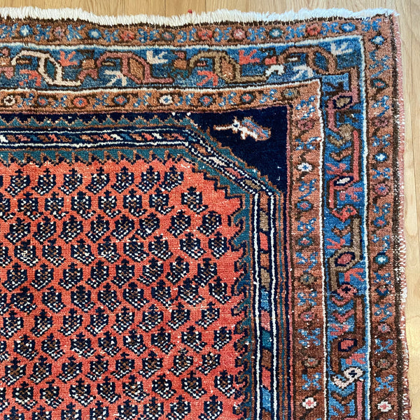 Vintage Rug, 3' 2 x 4' 11 Soft Red Orange