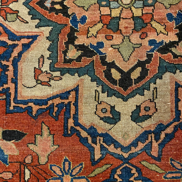 Antique Rug, 3' 6 x 4' 10 Red