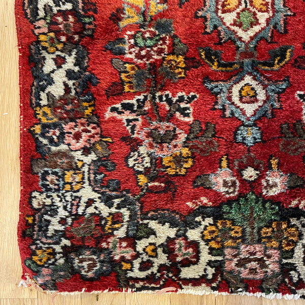 Vintage Rug, 2' x 2' 10 Red