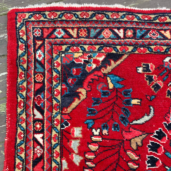 Vintage Rug, 3' 8 x 4' 11 Red